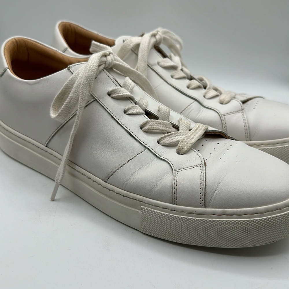 Greats Brooklyn white men’s Italian sneakers, size 10 US